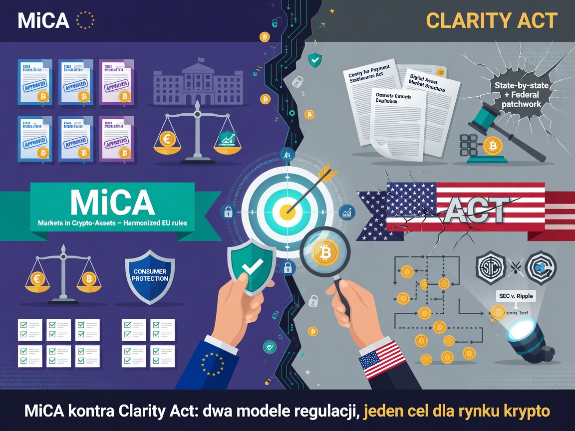 MiCA kontra Clarity Act: dwa modele regulacji, jeden cel dla rynku krypto